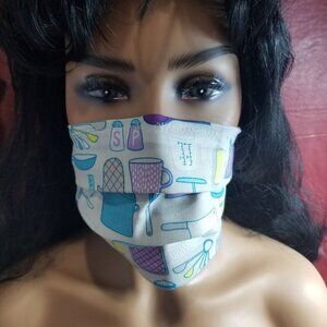 Adult Face Masks - Kitchen / Cooking - Filter Pocket - Roomy - Breathable